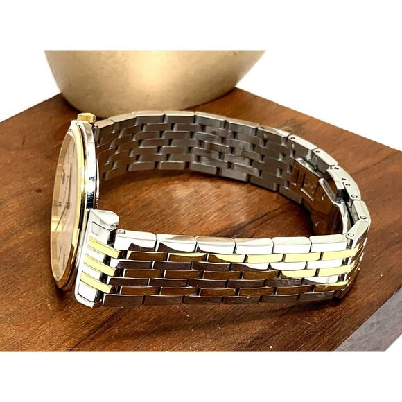 Bulova Men's Watch 98A233 Regatta Quartz White Dial Two Tone Gold Silver… - Picture 8 of 12